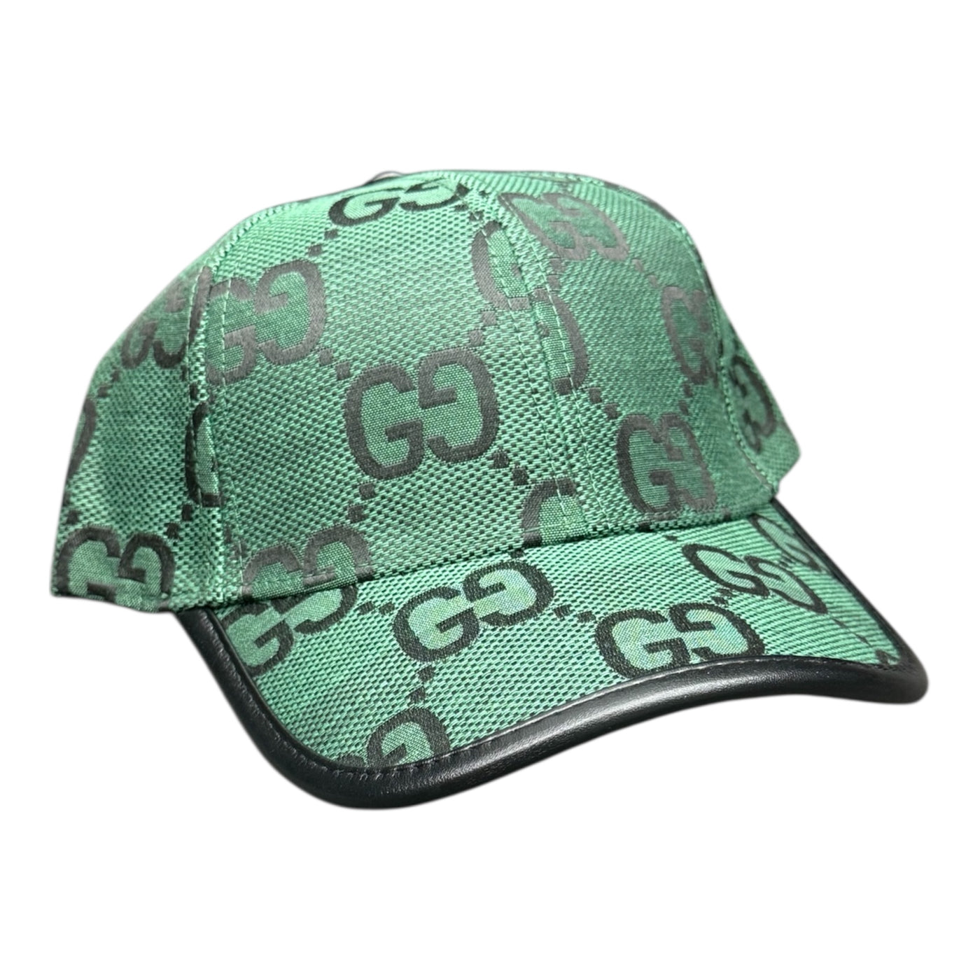 GG Green Leather Cap