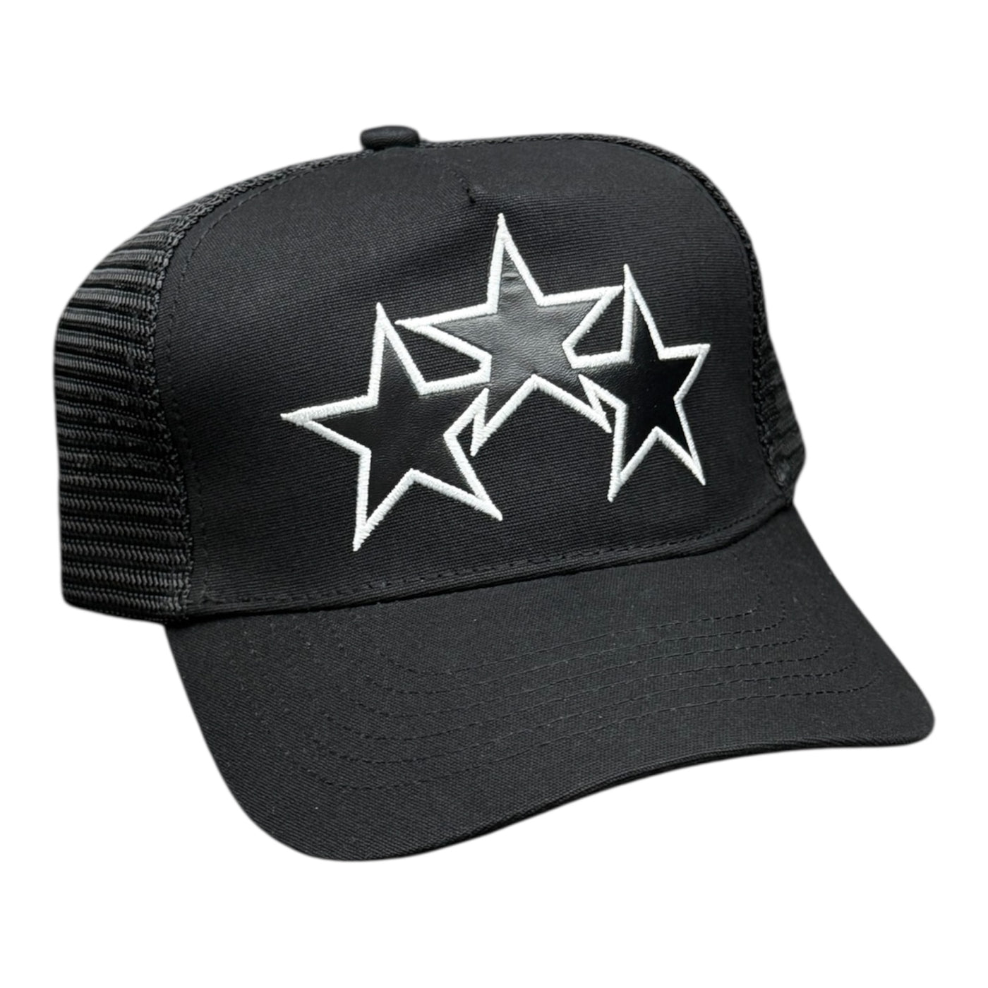 Amiri White Outline Star Black Cap