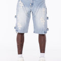 Guapi Aqua Blue Cross Buckle Shorts