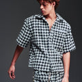 Guapi White Houndstooth Furry Tee