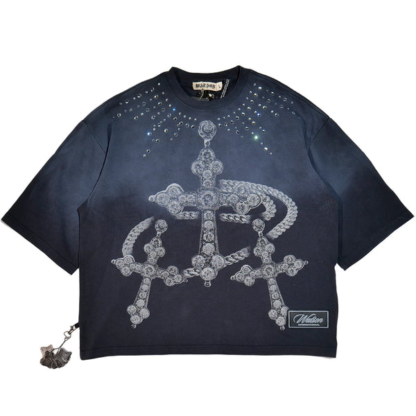 WATSON CROSS CHARM CHARCOAL TEE